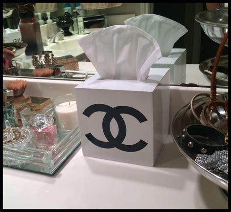 Chanel tissue box white